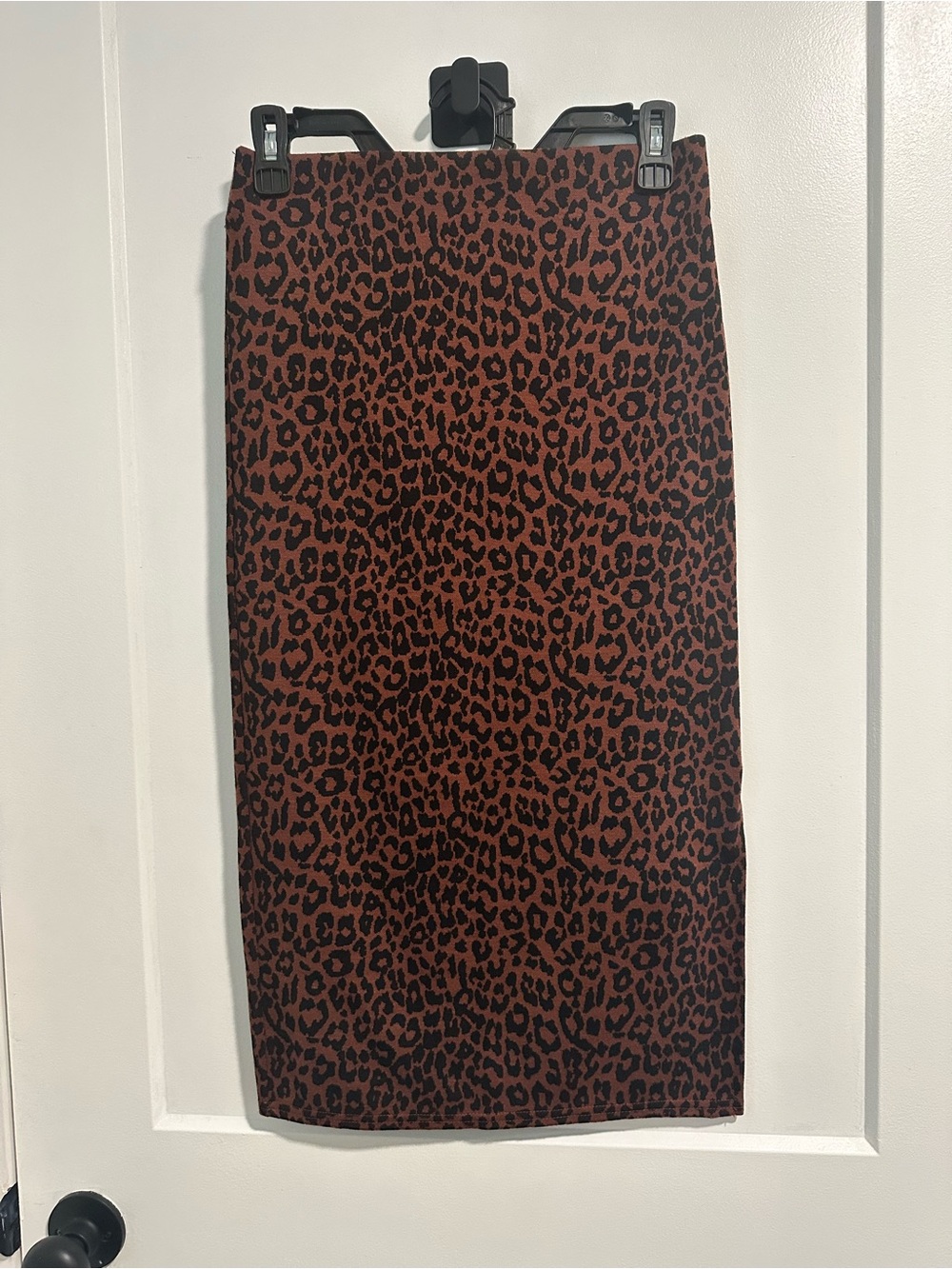 LOFT Leopard Print Pencil Skirt - Brown/Black